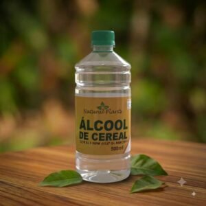 Frasco de álcool de cereal Natural Plants 500ml com fundo natural – Empório Naturelo